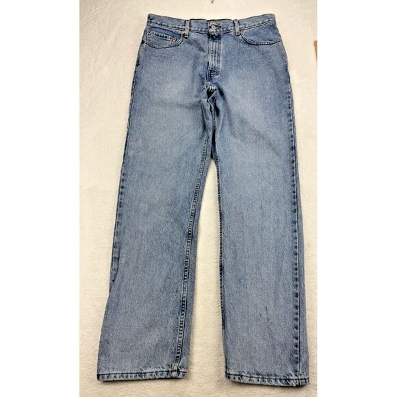 Levis VTG 505 Jeans Men 36x32‎ Blue Reg Fit Denim Straight Leg 99' USA - Picture 1 of 12